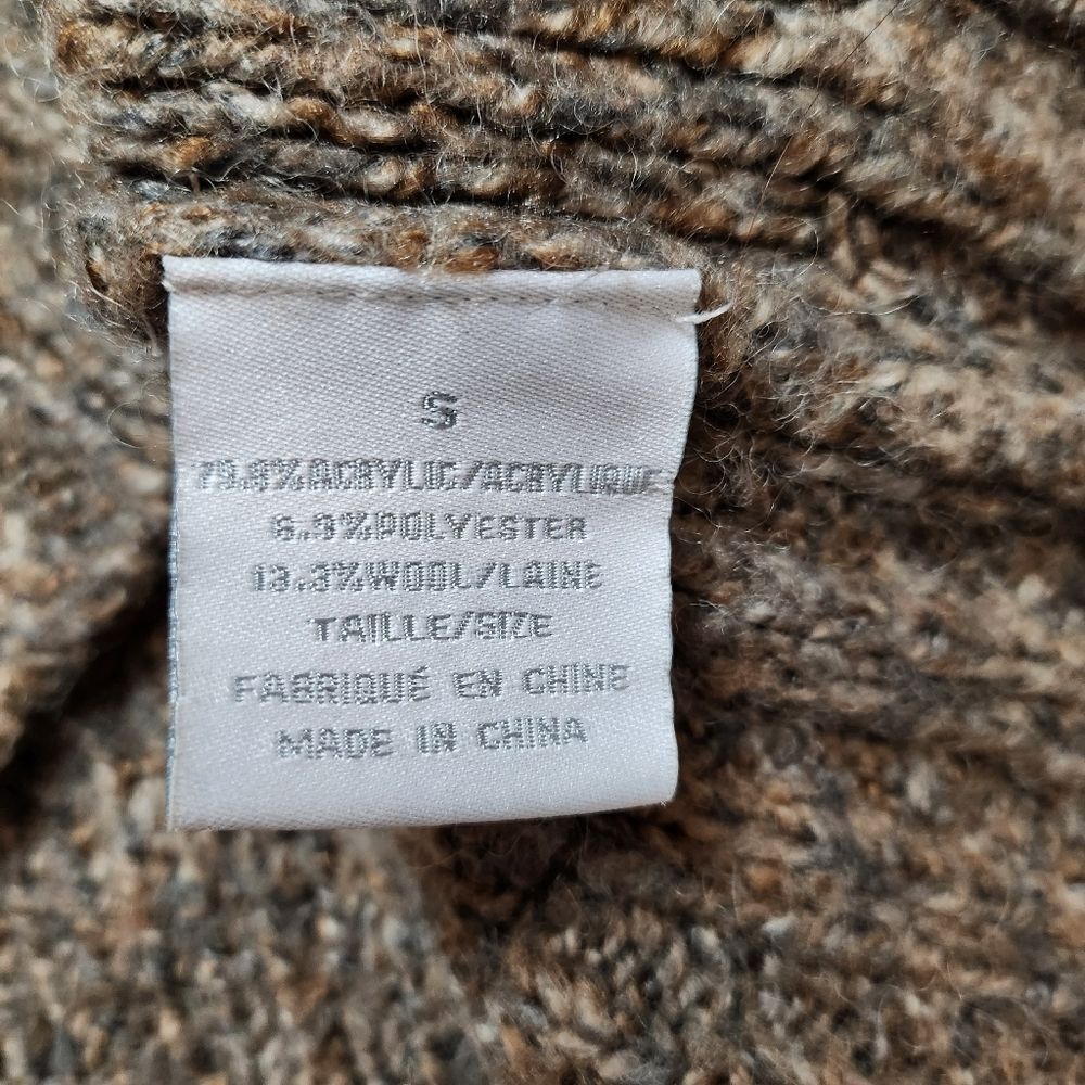 Suzy Shier Brown Cowl Neck Sweater Wool Blend Size Small - Picture 5 of 8